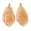 Natural Topaz Jade Carved Pendants G-K369-01P-02-1