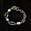 Stainless Steel Cable Chains Link Bracelets BJEW-F485-02G-1