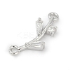 Brass Clear Cubic Zirconia Connector Charms LS-KK-Z094-06P-02-2
