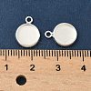 Flat Round Brass Pendant Cabochon Settings X-KK-K414-14B-S-3