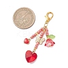Glass Seed Beaded Pendant Decorations HJEW-MZ00405-02-3
