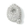 Rack Plating Brass Clear Cubic Zirconia Pendants KK-S378-01P-Q-1