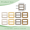 240Pcs 4 Colors Alloy Slider Buckles DIY-FG0004-81-2