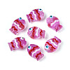 Transparent Glass and Enamel Beads Strands GLAA-T034-01F-2