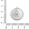 Brass Micro Pave Cubic Zirconia with Glass Pendants KK-Q026-15P-3