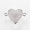 Brass Micro Pave Cubic Zirconia Links ZIRC-L068-27-2