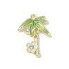 Rack Plating Alloy Enamel and Rhinestone Pendants PALLOY-R151-33G-1