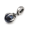 Dragon Claw 316 Surgical Stainless Steel & Round Natural Lapis Lazuli Pendant Decoration STAS-Z165-01AS-02-2