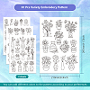 4 Sheets 11.6x8.2 Inch Stick and Stitch Embroidery Patterns DIY-WH0455-017-2