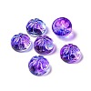 Transparent Spray Painted Glass Beads GLAA-I050-09C-1