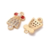 Brass Micro Pave Cubic Zirconia Pendants KK-D420-01G-04-2