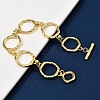 Brass Hexagon Link Chain Bracelets for Women Men BJEW-G740-05G-2