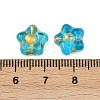 Electroplate and Golden Metal Enlaced Glass Beads EGLA-T029-02D-3