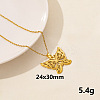 304 Stainless Steel Butterfly Pendant Necklaces CV0613-4-1