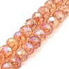 Spray Painted Imitation Jade Glass Beads Strands GLAA-P058-01B-06-1