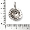 Brass Micro Pave Clear Cubic Zirconia Pendants KK-H519-15A-GP-3