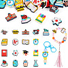 17Pcs 17 Styles School Supplies PVC Plastic Beads KY-TA0001-46-1