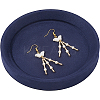 Solid Wood Covered with Velvet Jewelry Display Trays for Earrings Rings Necklaces Bracelets AJEW-WH20075-003B-1