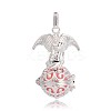 Silver Color Plated Brass Hollow Round Cage Pendants LS-KK-J248-03S-1