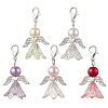 Angel Acrylic & Glass Pearl Pendant Decoration HJEW-JM02364-01-1