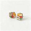 Back to School Printed Wood Stud Earrings for Women WGA6698-04-1