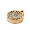 304 Stainless Steel Micro Pave Cubic Zirconia Charms STAS-I356-04G-01-2