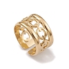 Ion Plating(IP) 304 Stainless Steel Cuff Rings RJEW-G285-79G-1