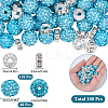 DIY Round Polymer Clay Rhinestone & Rhinestone Rondelle Spacer Beads Jewelry Making Findings Kits DIY-SC0027-50C-2