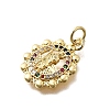 Brass Micro Pave Cubic Zirconia Pendants KK-P336-04F-G-2