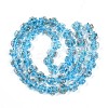 Luminous Handmade Gold Foil Glass Beads Strands FOIL-N029-01G-3