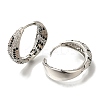Rack Plating Brass Micro Pave Cubic Zirconia Hoop Earrings EJEW-H016-22P-2