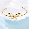304 Stainless Steel Cuff Bangles for Women BJEW-F491-01G-01-1
