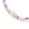 3Pcs 3 Color Natural Pearl & Seed Beaded Stretch Bracelets Set BJEW-JB09437-4