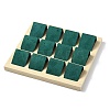12-Slot Rectangle Wood Earring Display Stands LS-EDIS-R027-04G-3