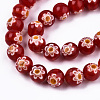Handmade Millefiori Glass Beads Strands LK-T001-10B-3