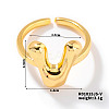 Fashionable Letter Brass Open Cuff for Women UR6840-22-1
