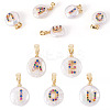 5Pcs 5 Styles Natural Cultured Freshwater Pearl Pendants KK-TA0002-27-1