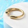 Ion Plating(IP) 304 Stainless Steel Cuff Rings RJEW-R133-011G-1