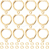 20Pcs Brass Huggie Hoop Earring Findings KK-BBC0021-39-7