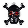 Baking Paint Alloy Rhinestone Pendants PALLOY-N176-109B-1