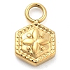 Ion Plating(IP) 304 Stainless Steel Charms STAS-P379-03E-G-1