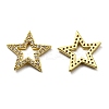 Rack Plating Brass Cubic Zirconia Charms KK-D026-23G-1