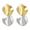 Brass Dangle Stud Earrings EJEW-S262-08GP-2