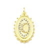 Rack Plating Brass Micro Pave Cubic Zirconia Pendants KK-D359-19G-1