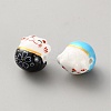 Handmade Printed Porcelain Beads PORC-WH0013-21B-2