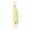 Natural Lemon Jade Connector Charms PALLOY-JF01454-08-3