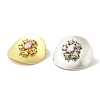Rack Plating Brass Micro Pave Clear Cubic Zirconia Stud Earrings EJEW-B062-08B-PG-1
