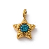 304 Stainless Steel Rhinestone Charms STAS-I331-26G-2