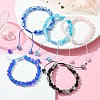 Glass Round Braided Bead Bracelets BJEW-JB09693-2