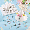 34Pcs 17 Styles Alloy European Dangle Charms PALLOY-TAC0263-8